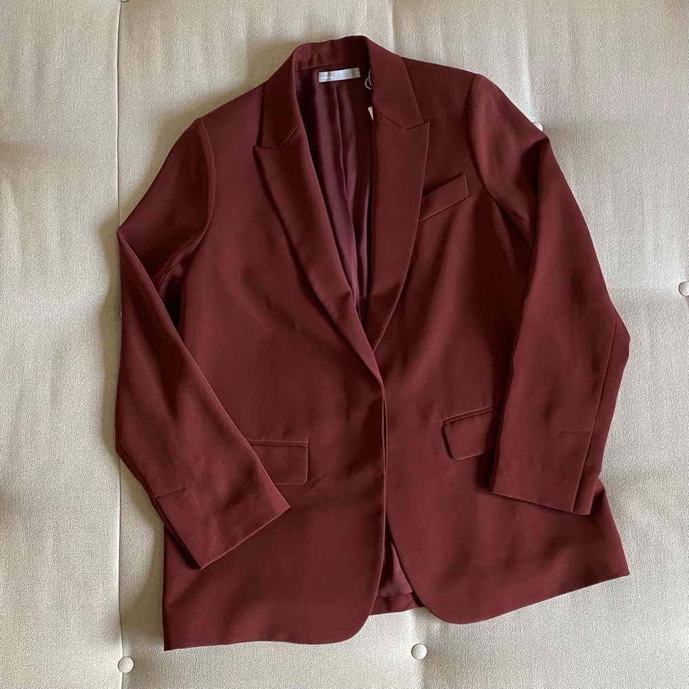 Vince Maroon Boyfriend Blazer